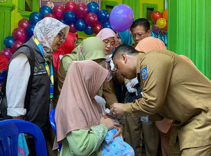 Sekda Pantau Pelaksanaan Sub PIN Polio di Kecamatan Sukmajaya