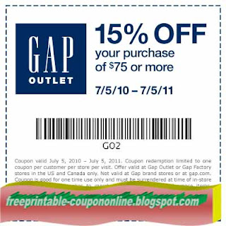 Free Printable Gap Coupons