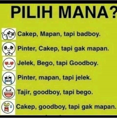 26 Meme "Pilih Mana" Ini Lucu Banget Bikin Ngakak Sampai Hilang Kesadaran