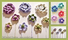 crochet patterns flowers flora motifs