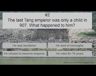 The last Tang emperor was only a child in 907. What happened to him? Answer choices include: He was murdered. He died of meningitis. He refused to become emperor. He ruled for 78 years.