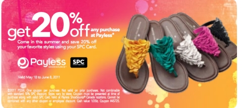 Canadian Daily Deals: Payless Shoes Canada: 20% Off Coupon SPC (May 18 ...