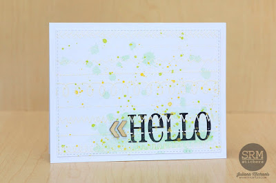 SRM Stickers Blog - BIG Hello Card Set Tutorial from Juliana - #cards #cardset #stamps #bighello #stampedstitches
