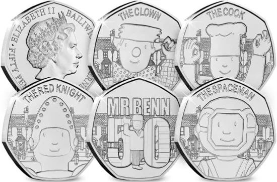 Guernsey 50 pence 2021 - Mr Benn 50th Anniversary
