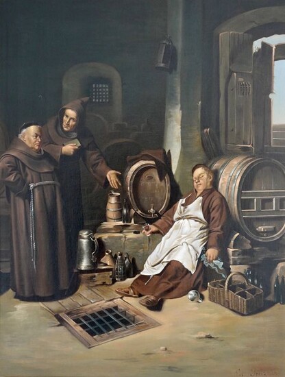 E. Greizner (19th/20th century) - A drunken monk caught sleeping in United Kingdom