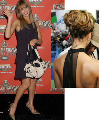 Best celebrity tattoos Jessica Alba neck tattoo