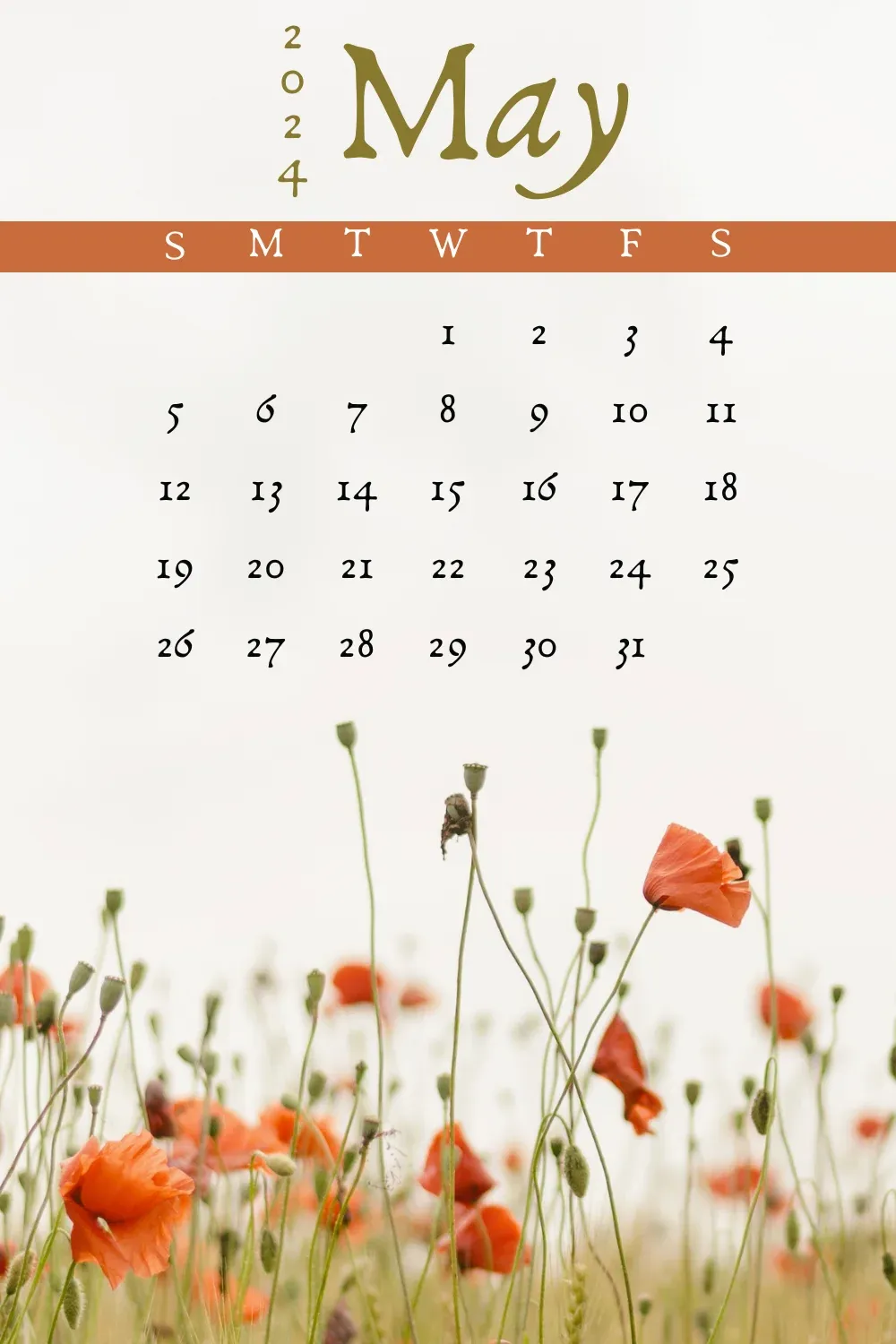 May 2024 Wall Calendar Printable