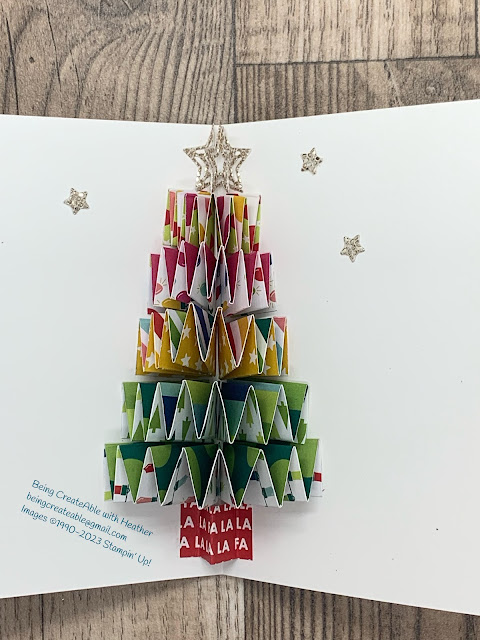 pop out concertina Christmas tree card, Stampin' Up!