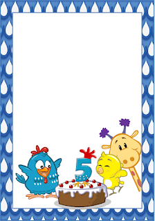 Lottie Dottie Chicken Free Printable Frames, Invitations or Cards.