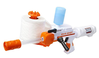 Toilet Paper Blaster Skid Shot, Turns Any Kind Of Toilet Paper Into Spitballs, Shoot Spitballs Up To 30 Feet