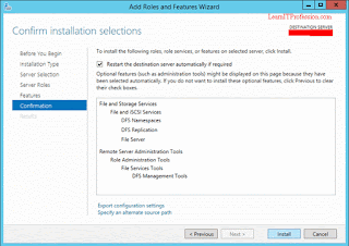 how to install and configure dfs on windows server 2012 r2