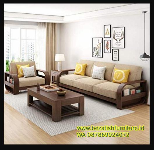 Sofa tamu jati bahan kayu memiliki bahan berkualitas tema tepat untuk dekorasi ruang tamu yang minimalis dan modern