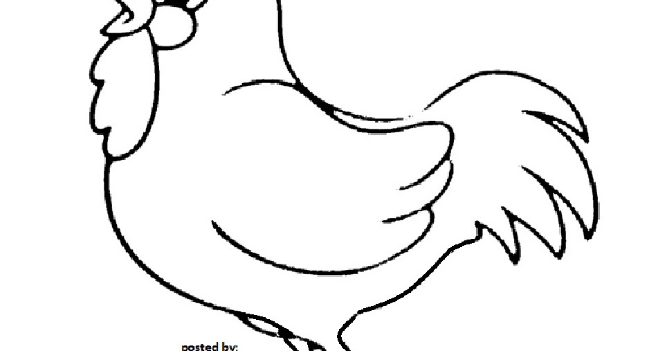 Mewarnai Gambar  Mewarnai Gambar  Sketsa Hewan Ayam  1