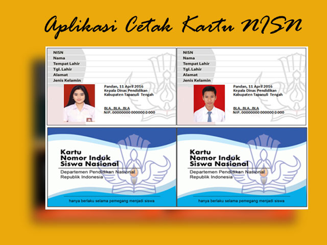 Aplikasi Sederhana Cetak Kartu NISN Gratis  Revisi Id