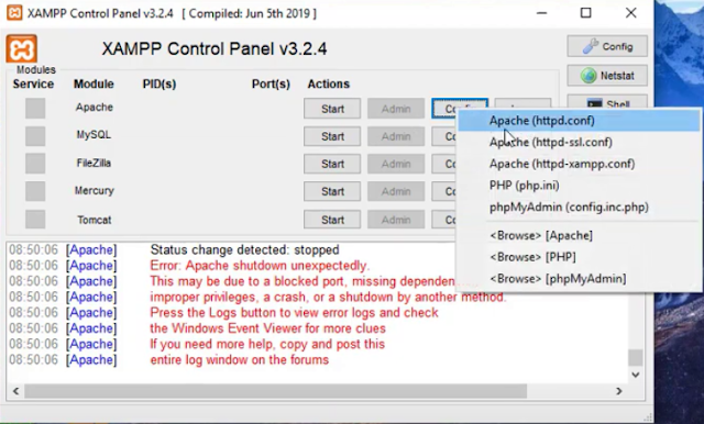 Issue Solve Port 80 and port 443 errors in XAMPP