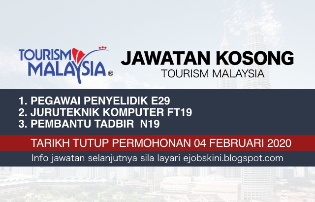 Jawatan Kosong Tourism Malaysia Februari 2020