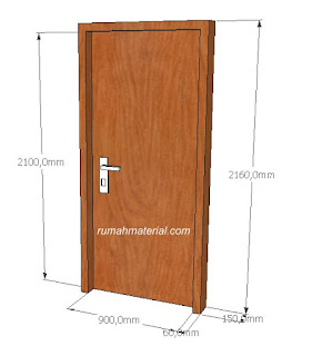 Contoh Pintu Kayu Single Swing