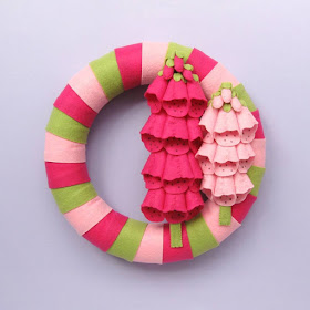 Felt Foxgloves Wreath Tutorial