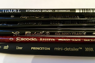 Miniature Brush Review Citadel Standard Brush Raphael 8404 Winsor Newton Series 7, Esocoda Reserva Princeton Liner Review SquadPainter Comparison