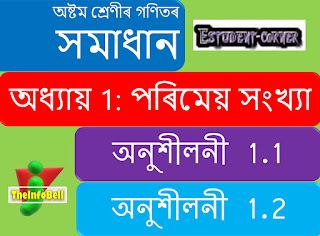 Class: 8, Lesson: 1, পৰিমেয় সংখ্যা (Rational Number), Assam, New Syllabus