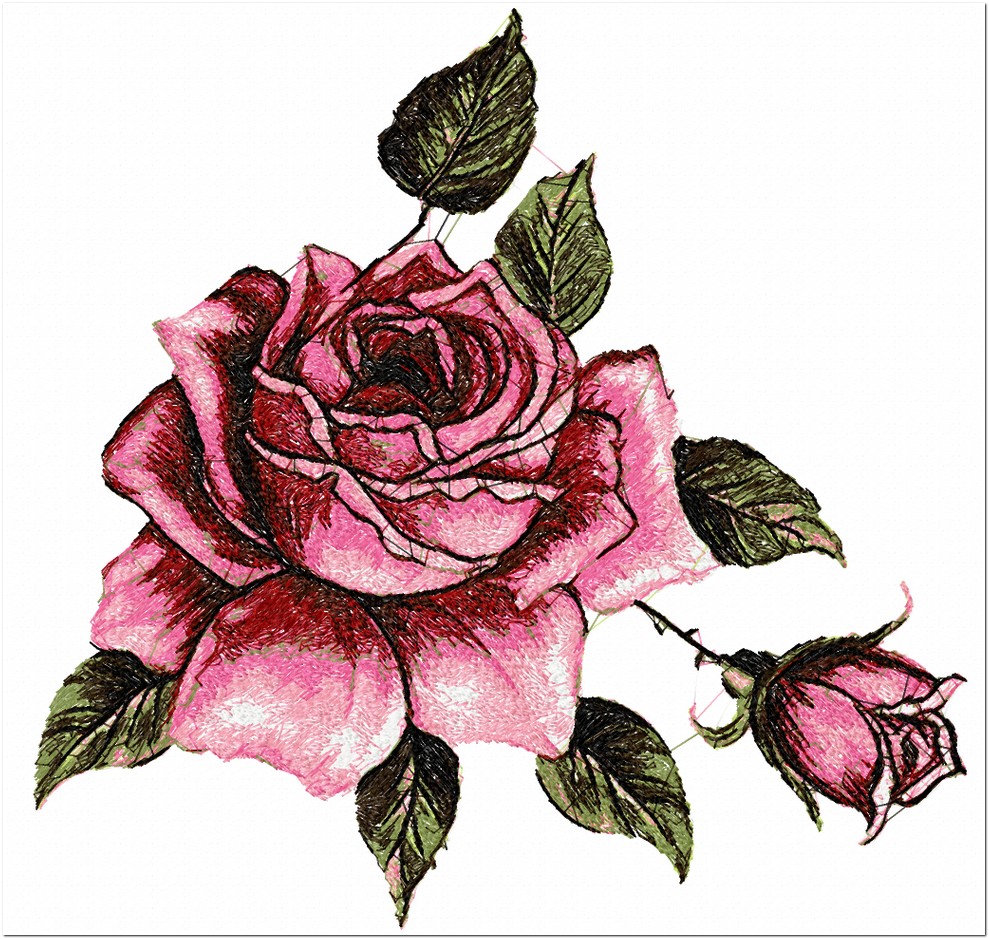 10 Motif Bordir Bunga  Mawar  Paling Keren 