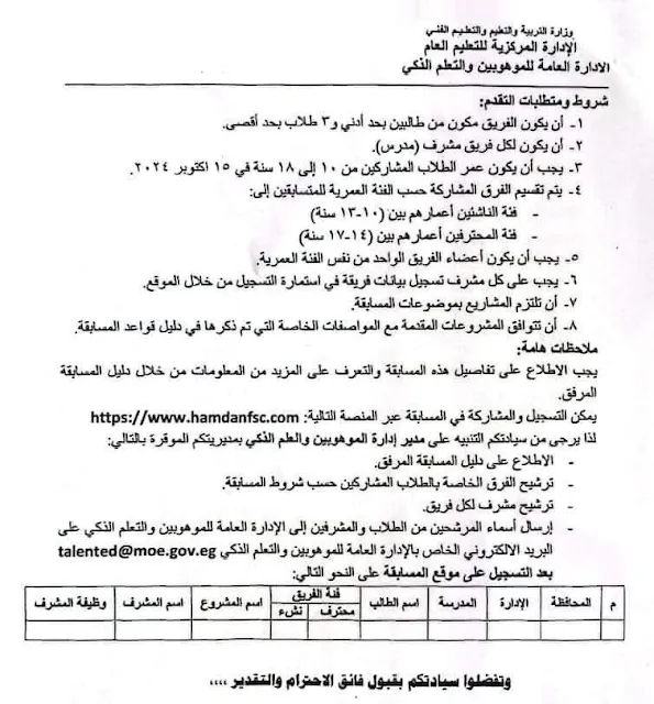 فتح باب التقدم لمسابقة تحدي علوم المستقبل .. اعرف الأهداف والشروط " مستند "
