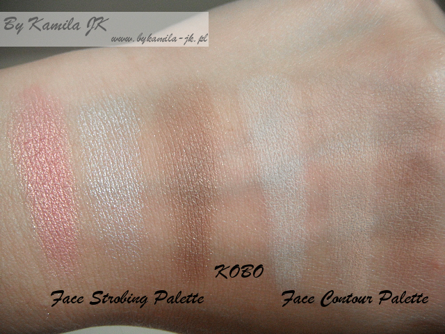 Paleta do strobingu Face Strobing Palette i do konturowania Face Contour Palette Kobo swatche konturowanie Natura