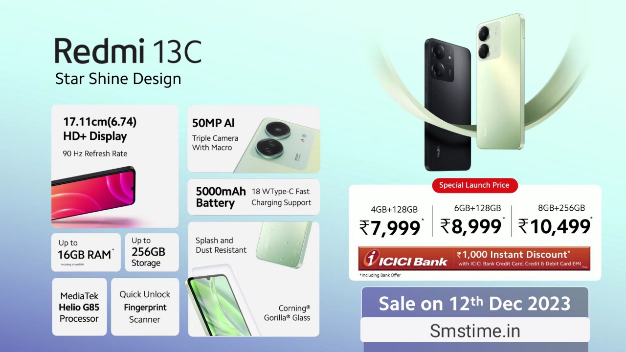 Redmi 13c 4G price in india