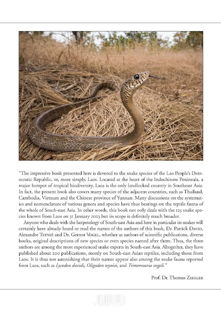The Snakes of Laos book sample page