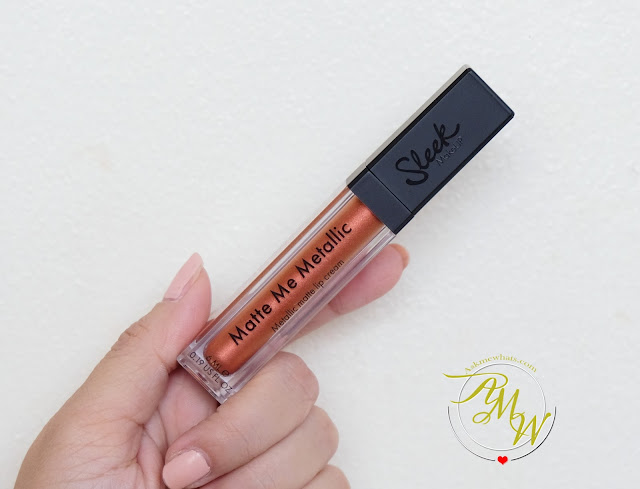 a photo of Sleek MakeUP Metallic Matte Lip Cream in Copperplate Review