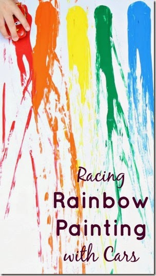 Racing Rainbow Painting from Fantastic Fun & Learning