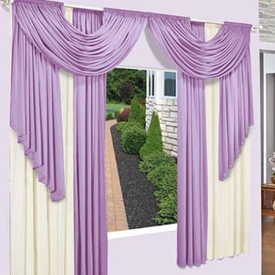purple living room curtains