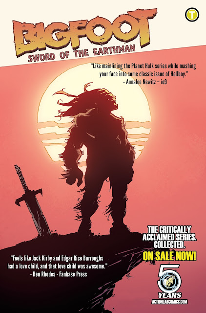 bigfoot sword of the earthman bigfoot comic action lab entertainment bigfoot graphic novel barbarian comic books sasquatch comics