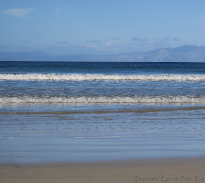 False Bay the waves peacefully lapping in to the shore