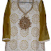 Off White & Rust Cotton Kurti with Buta Patch Work and Anchor Thread Design