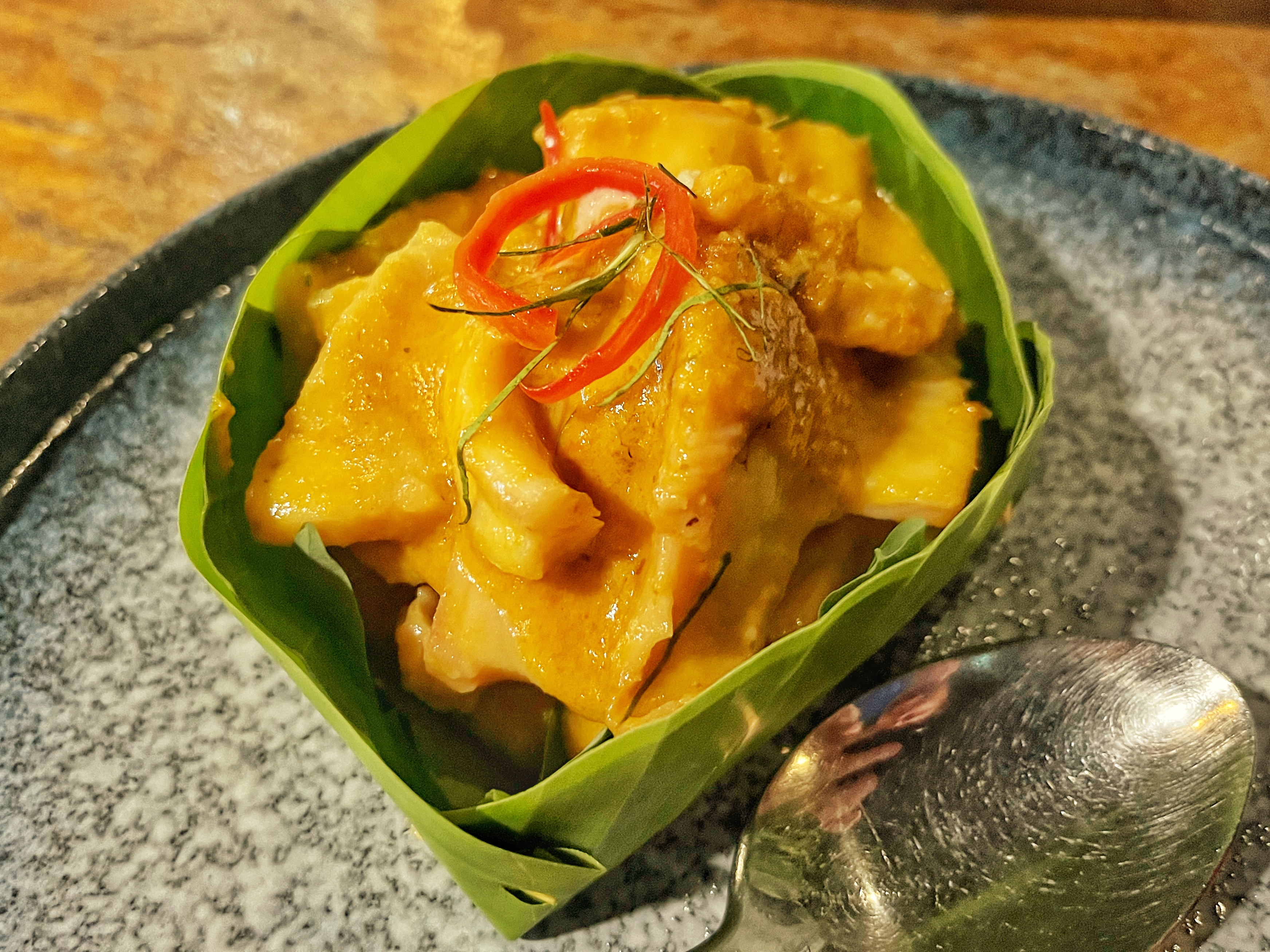 Fish amok - the national dish of Cambodia