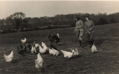 Land girls on the farm during WWII