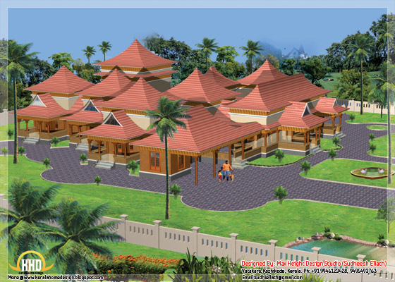 8000 square feet luxury mansion in Kerala