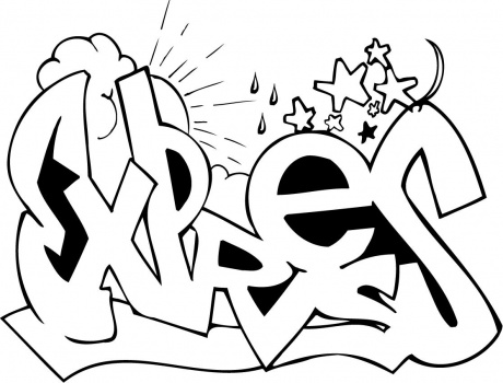 Graffiti Sketches : Graffiti Coloring Pages Design