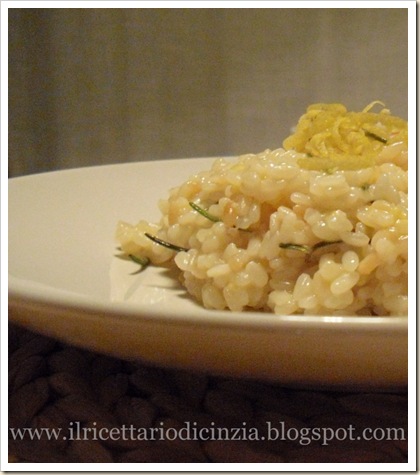 Risotto al limone e rosmarino