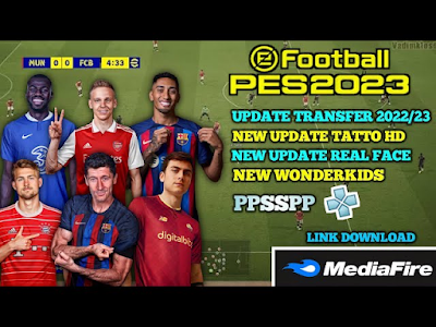 eFootball PES 23 PPSSPP New Update Face And Tatto Realistis