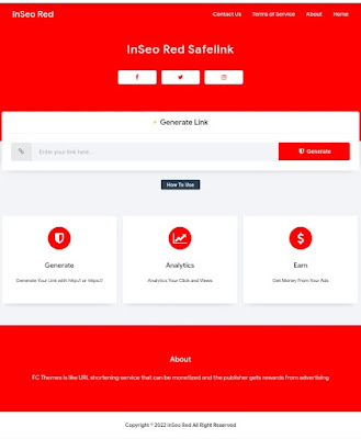 InSeo Pro Red Safelink Blogger Template [Free Download]