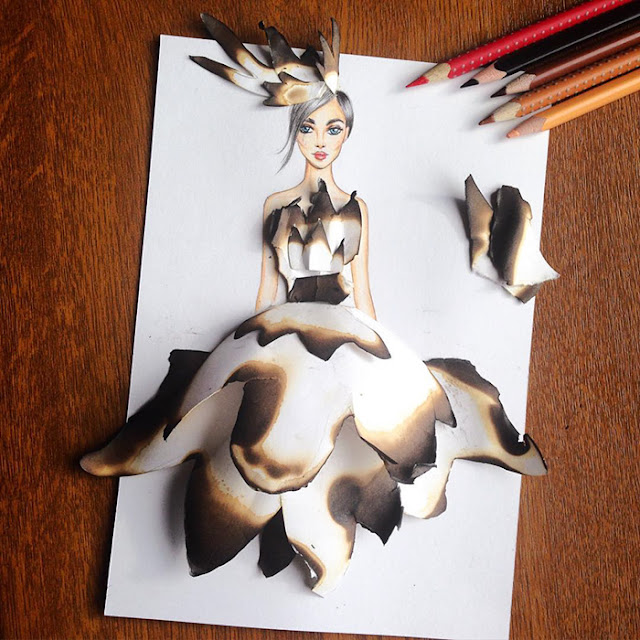 beautiful cut-out dresses with everyday object