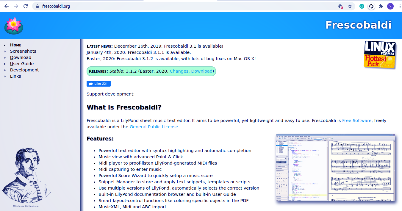 Frescobaldi home page