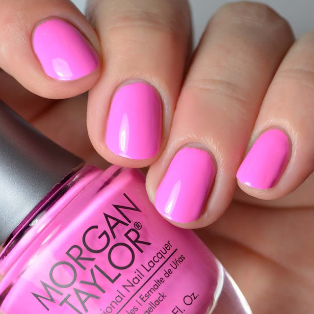 bright pink nail polish