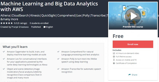 [100% Free] Machine Learning and Big Data Analytics with AWS