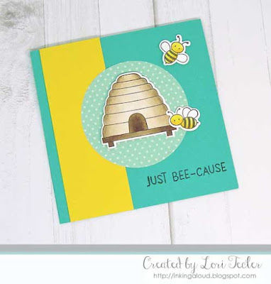 Just Bee-cause card-designed by Lori Tecler/Inking Aloud-stamps and dies from My Favorite Things