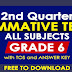 GRADE 6 (2nd Quarter Summative Tests) All Subjects with TOS