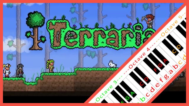 Day / Overworld (Terraria) Piano / Keyboard Easy Letter Notes for Beginners