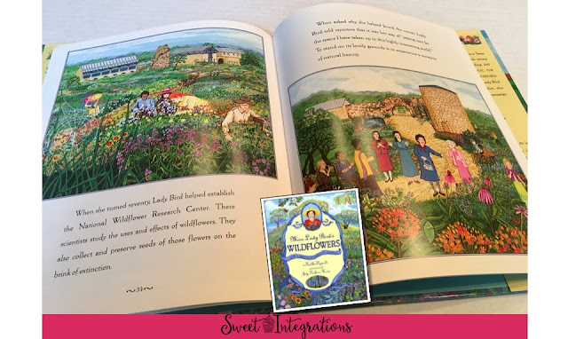 Lady Bird Johnson is responsible for all of the beautiful wildflowers we see in the Texas hill country. Learn more about the Lady Bird Wildflower Center and her beautifully illustrated book.